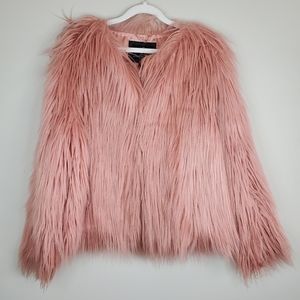 Unreal Fur Blush Pink Jacket with Pockets